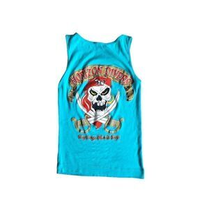 y2k fitted skull tank top